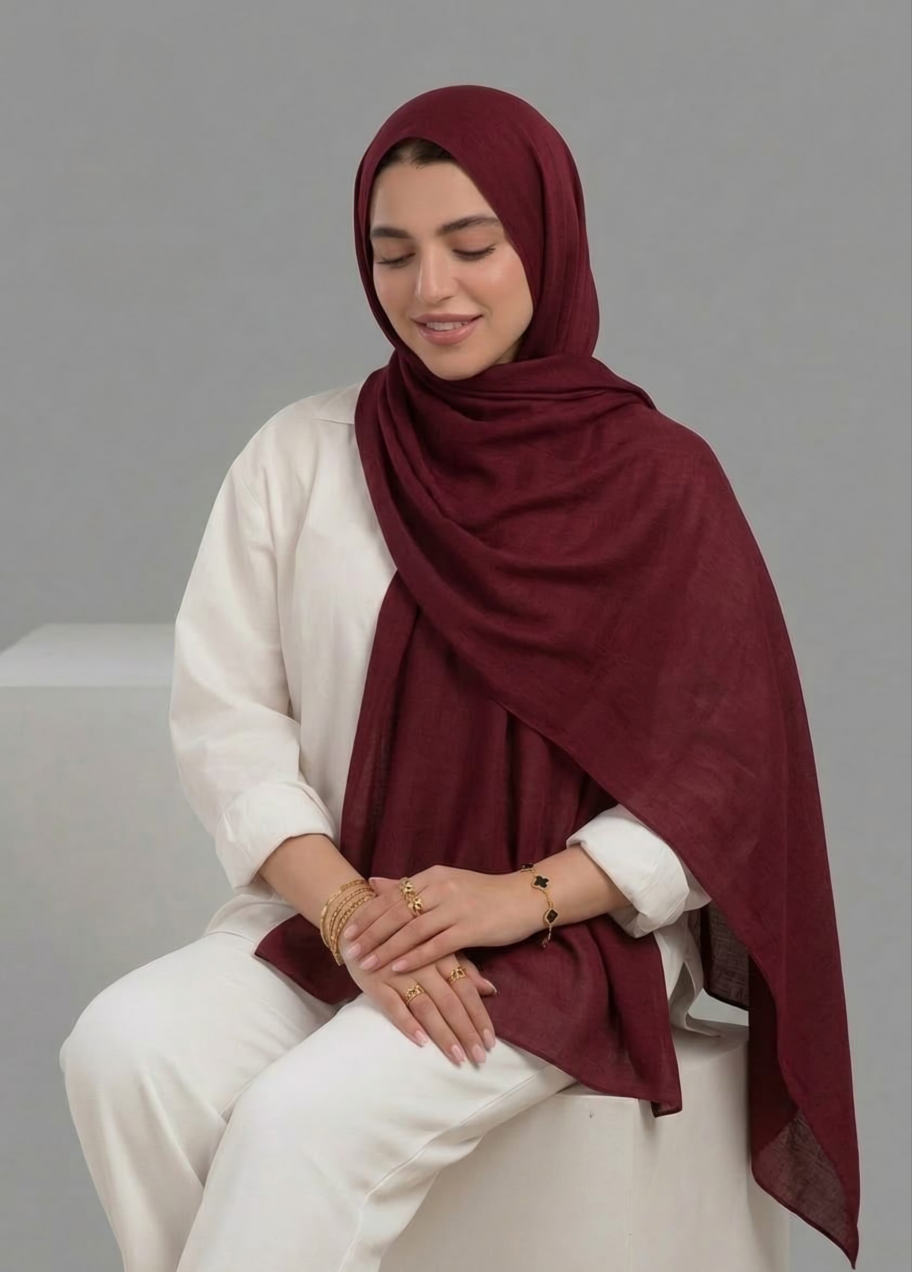 Dark Red Modal Scarf