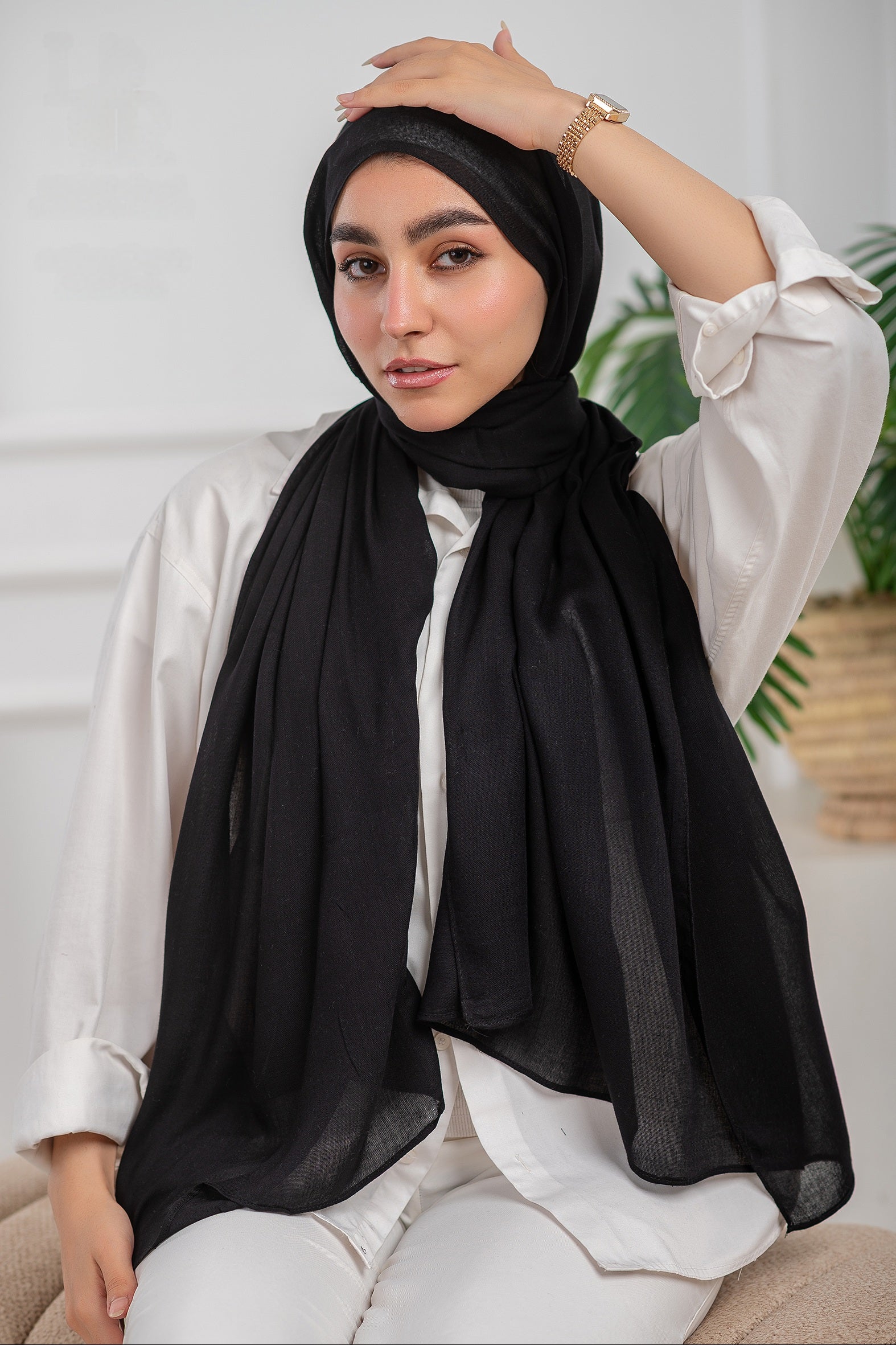 Black Modal Scarf