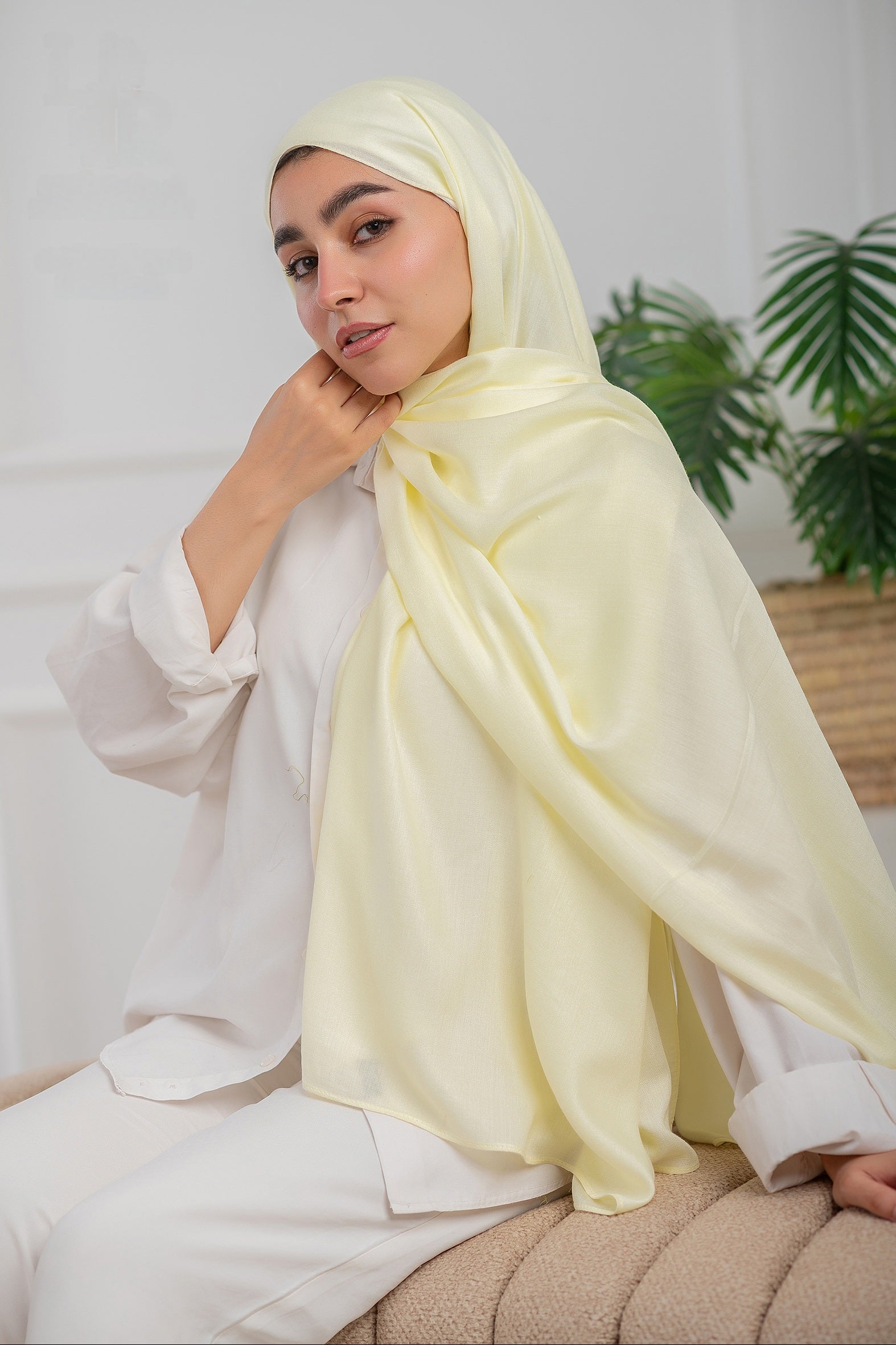 Light Yellow Modal Scarf